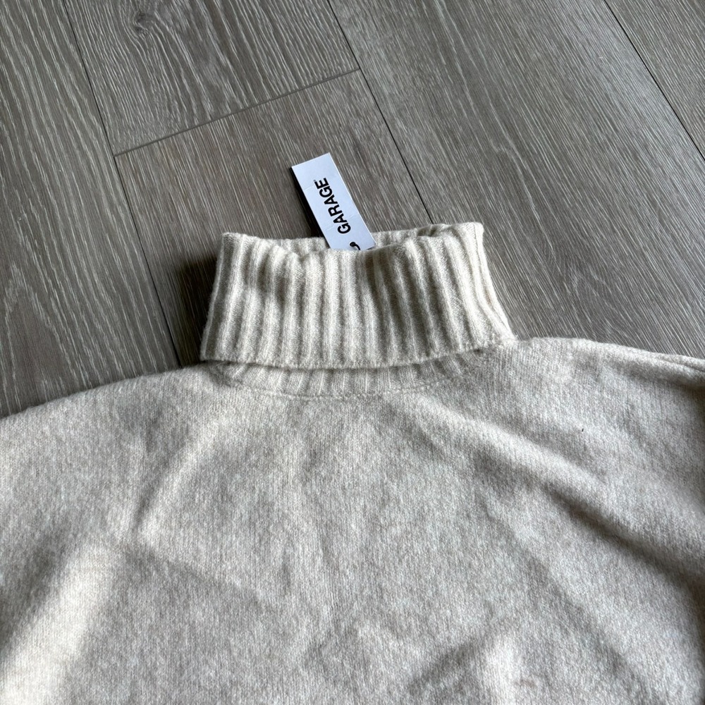 NWT Garage Womens Rainy Day Melange Spongy Cropped Turtleneck‎ Sweater Size XXS - Picture 5 of 10